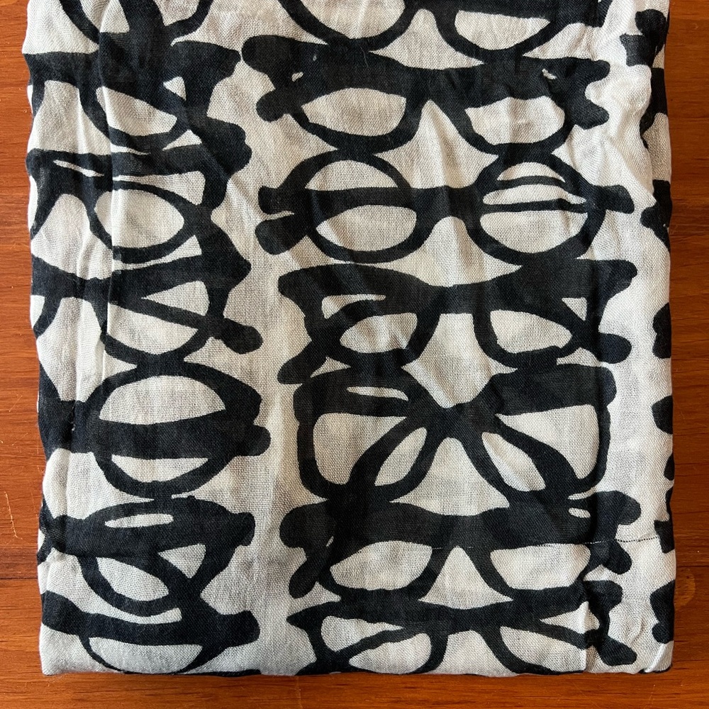 Black and White Graphic Scarf